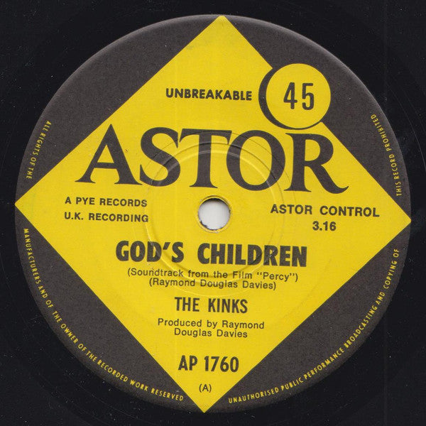 The Kinks : God's Children (7", Single)
