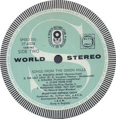 The Morriston Orpheus Choir : Songs From The Green Hills (LP, Album, Club)