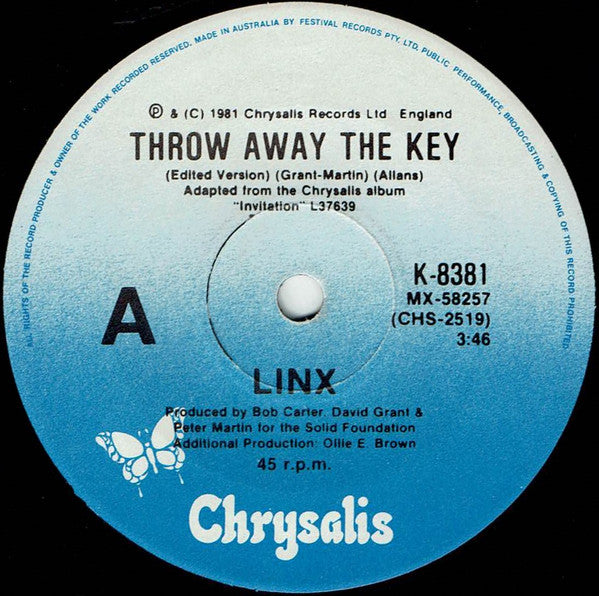 Linx : Throw Away The Key (7", Single)