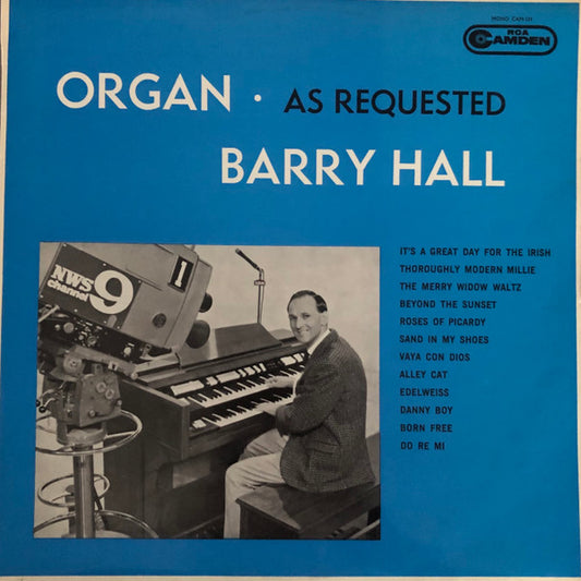 Barry Hall (3) : Organ As Requested (LP, Album, Mono)