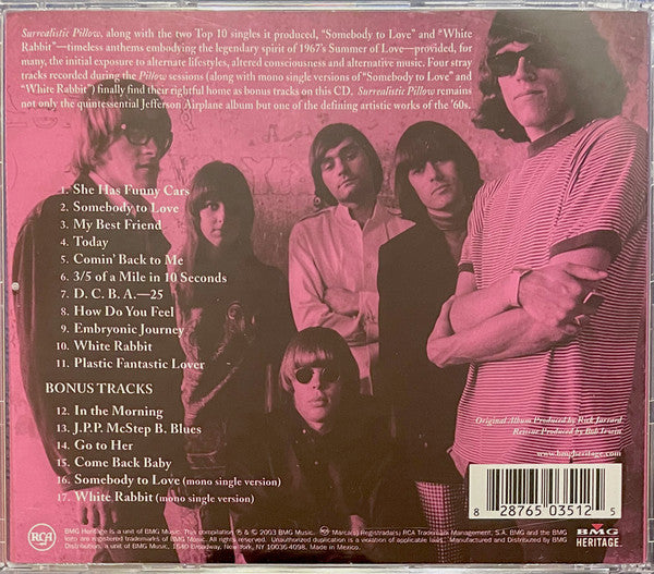 Jefferson Airplane : Surrealistic Pillow (CD, Album, RE, RM, DID)