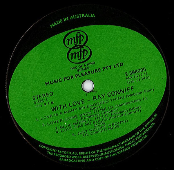Ray Conniff : With Love (2xLP, Comp)