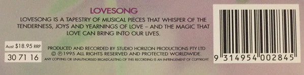 Tony O'Connor (2) : Lovesong (Cass, Album)