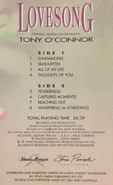 Tony O'Connor (2) : Lovesong (Cass, Album)