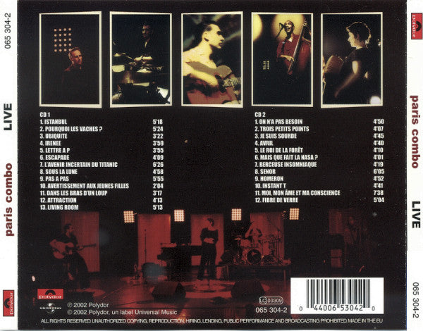 Paris Combo : Live (2xCD, Album)