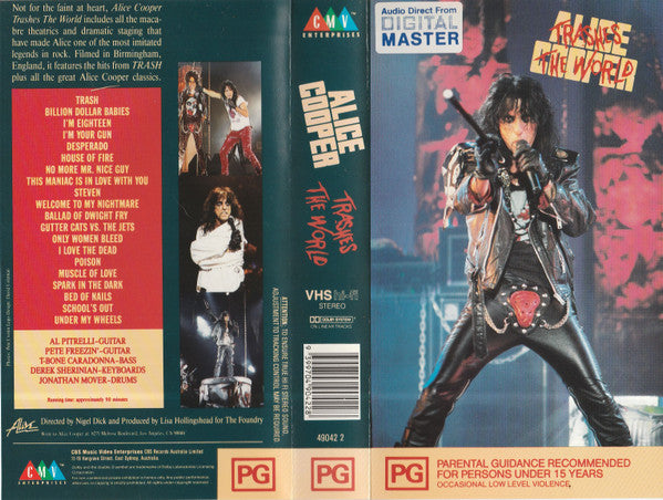 Alice Cooper (2) : Trashes The World (VHS, PAL)