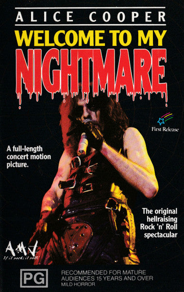 Alice Cooper (2) : Welcome To My Nightmare (VHS, PAL)