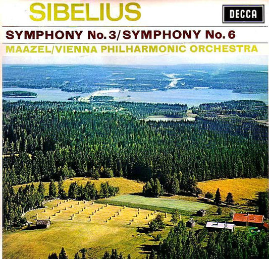Jean Sibelius, Lorin Maazel / Wiener Philharmoniker : Symphony No. 3 / Symphony No. 6 (LP)