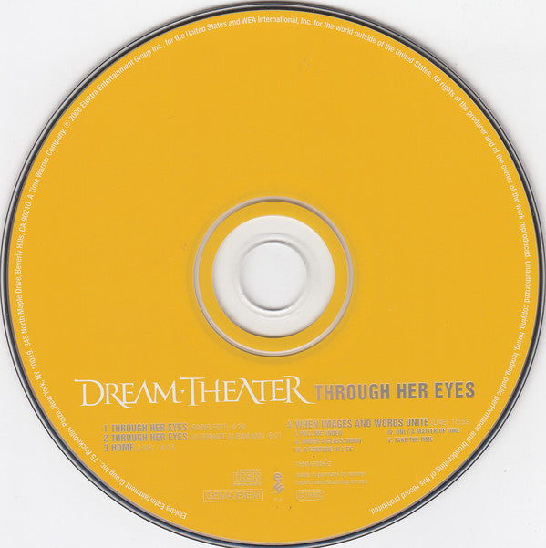 Dream Theater : Through Her Eyes (CD, Single)