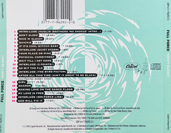 Full Force : Don't Sleep! (CD, Album)