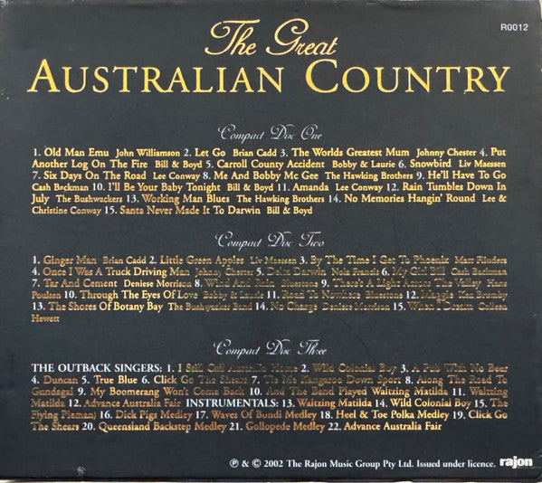Various : The Great Australian Country  (3xCD, Comp + Box)