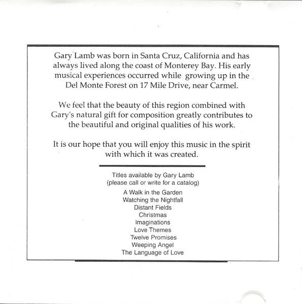 Gary Lamb : Watching The Night Fall (CD, Album)