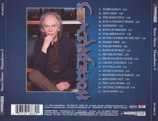 Steve Howe : Homebrew 3 (CD, Album)
