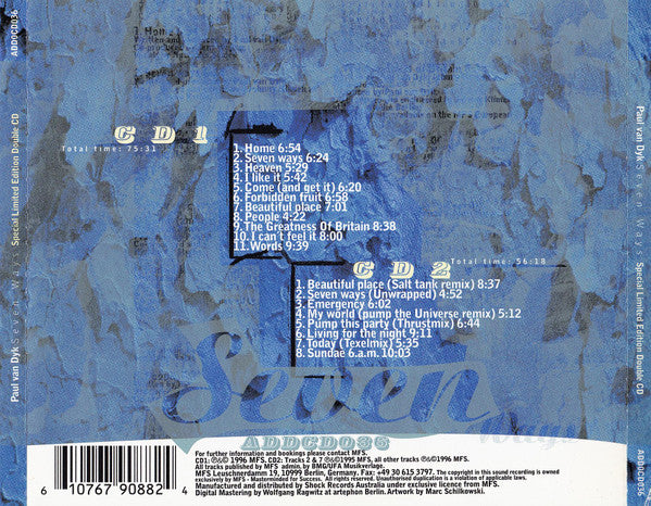 Paul van Dyk : Seven Ways (2xCD, Album, Ltd)