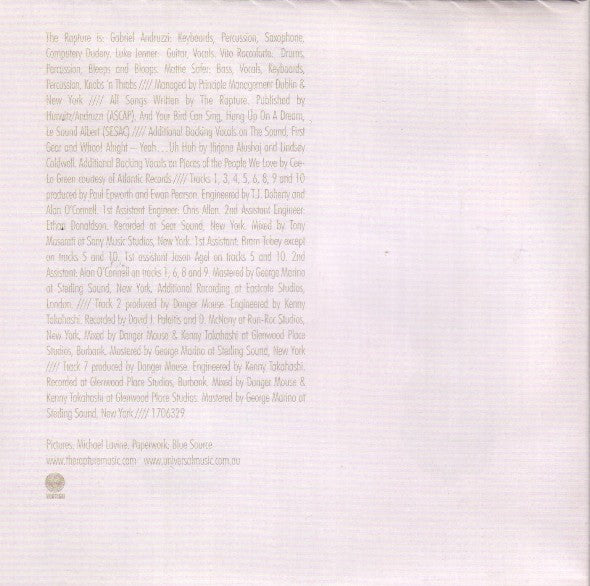 The Rapture : Pieces Of The People We Love (CD, Album)