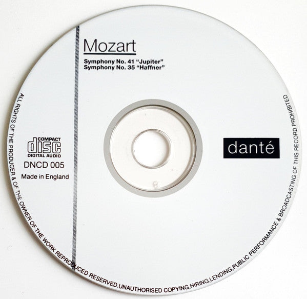 Wolfgang Amadeus Mozart, Enrique Batiz, Royal Philharmonic Orchestra : Symphony No. 41 "Jupiter" & Symphony No. 35 "Haffner" (CD, Album)
