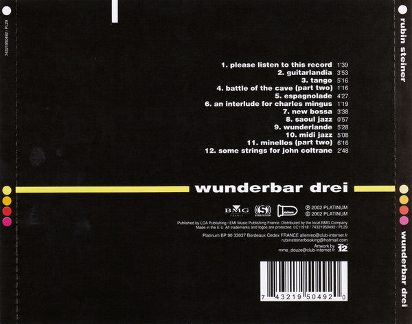 Rubin Steiner : Wunderbar Drei (CD, Album)
