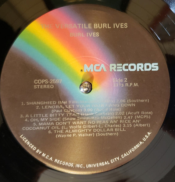 Burl Ives : The Versatile Burl Ives! (LP, Album, RE)
