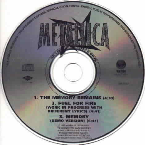 Metallica : The Memory Remains (CD, Single, Red)