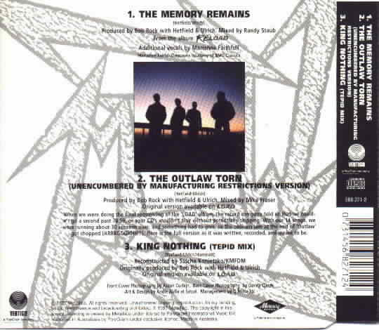 Metallica : The Memory Remains (CD, Single, Blu)