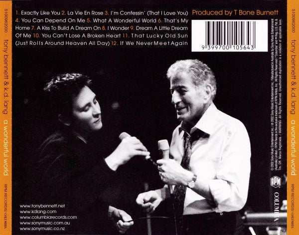 Tony Bennett & k.d. lang : A Wonderful World (CD, Album)