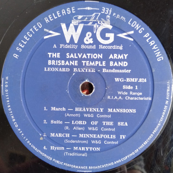 Brisbane Temple Band Of The Salvation Army* : Brisbane Temple Band Of The Salvation Army (LP, Album)
