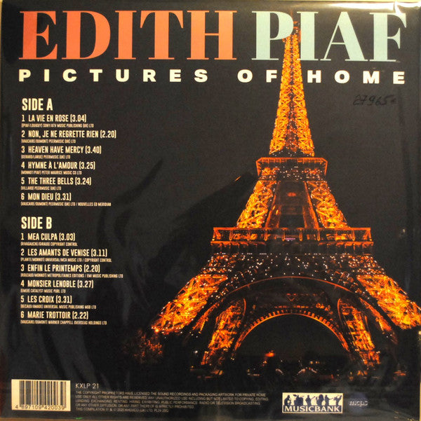 Edith Piaf : Pictures Of Home (LP, Comp)