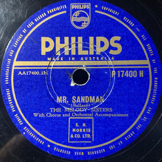 The Melody Sisters (2) : Mister Sandman / Capitano (Shellac, 10")