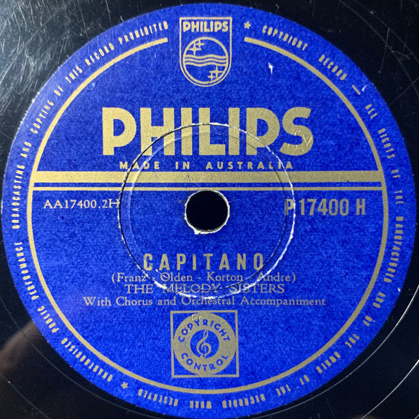 The Melody Sisters (2) : Mister Sandman / Capitano (Shellac, 10")