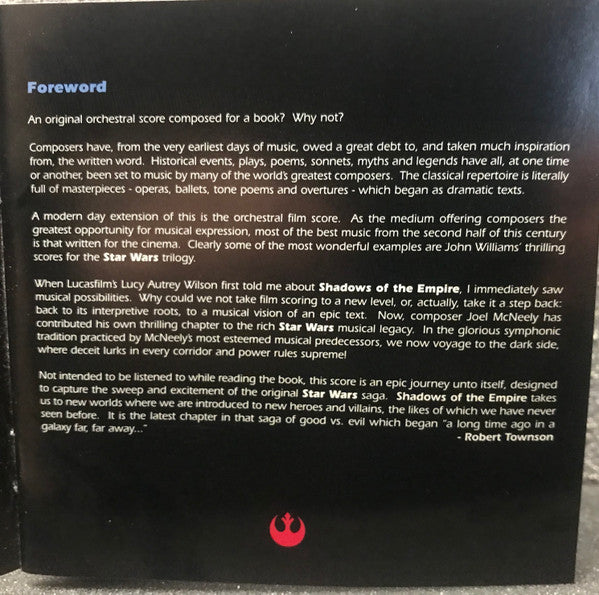 Joel McNeely : Star Wars: Shadows Of The Empire (CD, Album, Enh)