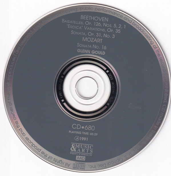 Glenn Gould : Studio Recitals - 1967/69 Broadcasts - Previously Unreleased (CD, Album)