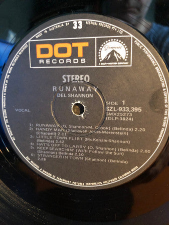 Del Shannon : Runaway (LP, Comp)