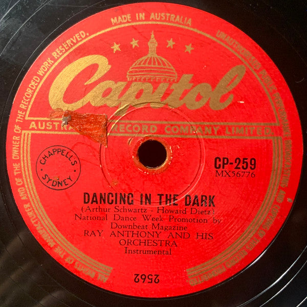 Ray Anthony & His Orchestra : Dragnet / Dancing In The Dark (Shellac, 10")
