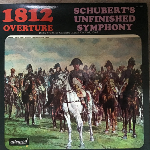 Berliner Symphoniker / Alfred van Weth : Schubert's Unfinished Symphony (LP, Album, Mono, Blu)