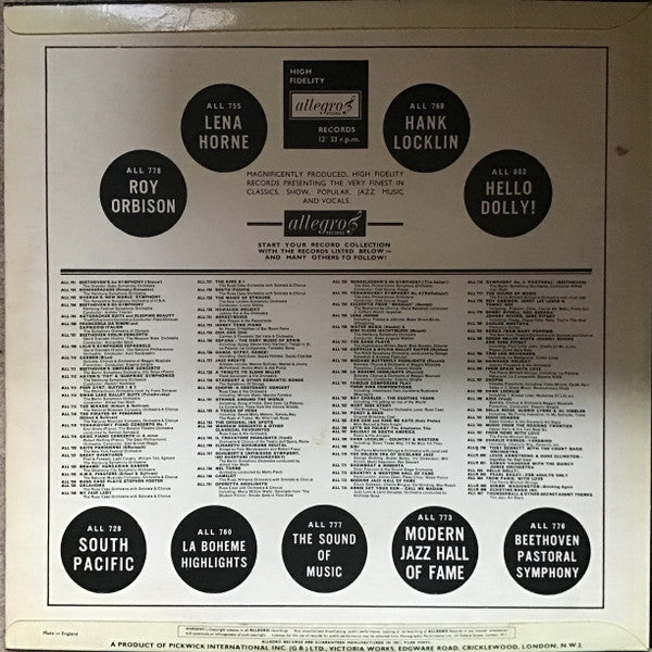 Berliner Symphoniker / Alfred van Weth : Schubert's Unfinished Symphony (LP, Album, Mono, Blu)