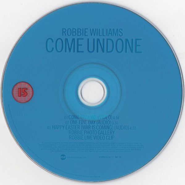 Robbie Williams : Come Undone (DVD-V, Single, Multichannel, PAL)