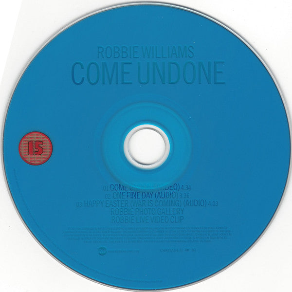 Robbie Williams : Come Undone (DVD-V, Single, Multichannel, PAL)