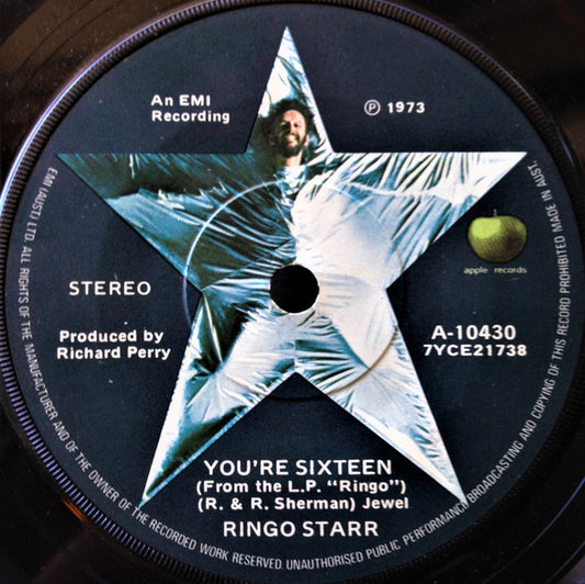Ringo Starr : You're Sixteen (7", Gen)