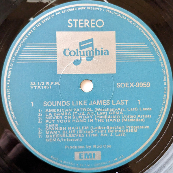 EMI Studio-Orchester : Sounds Like James Last (LP)
