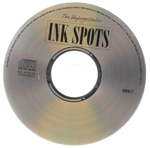 The Ink Spots : The Unforgettable Ink Spots (CD, Comp, RM)