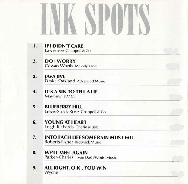 The Ink Spots : The Unforgettable Ink Spots (CD, Comp, RM)