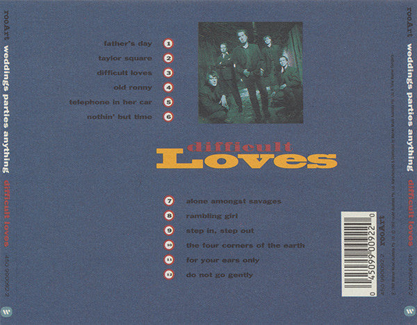 Weddings, Parties, Anything : Difficult Loves (CD, Album)