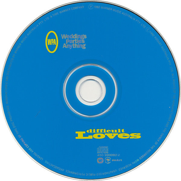 Weddings Parties Anything* : Difficult Loves (CD, Album)