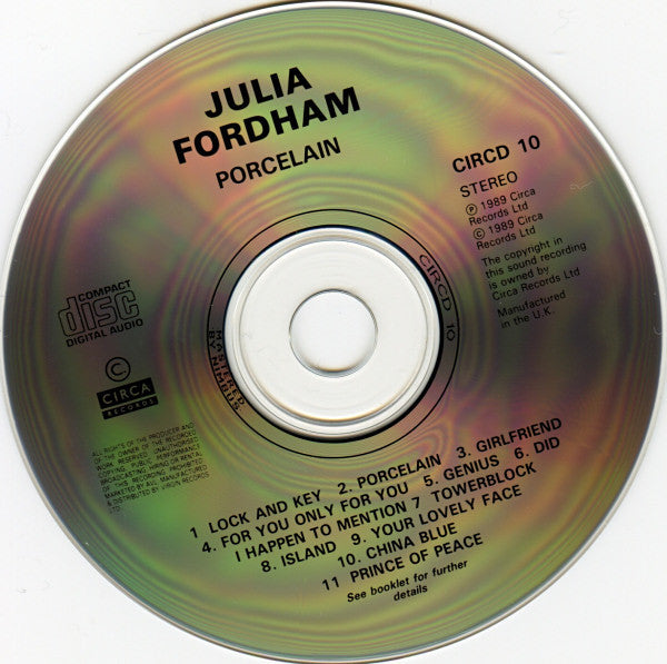 Julia Fordham : Porcelain (CD, Album)