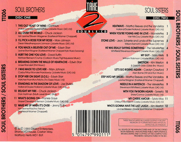 Various : Soul Brothers  Soul Sisters (2xCD, Album, Comp)