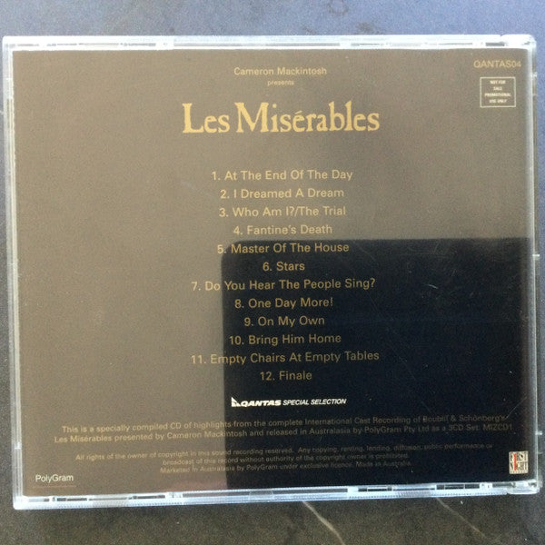Alain Boublil & Claude-Michel Schönberg : Highlights From Les Misérables:  The International Cast Recording (CD, Promo)