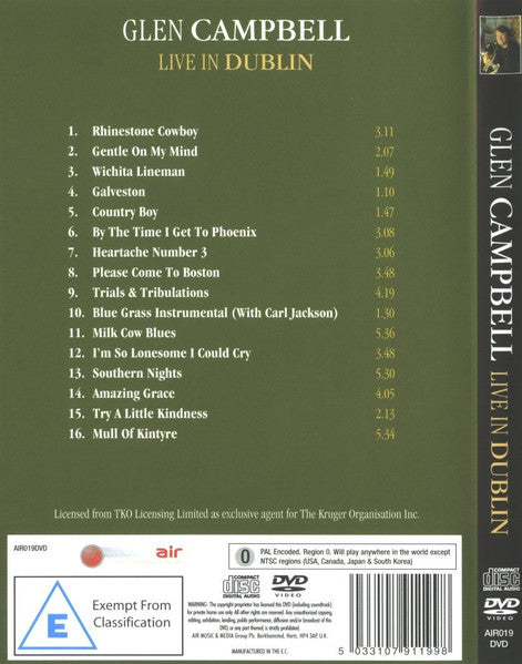 Glen Campbell : Live In Dublin (DVD-V, PAL)