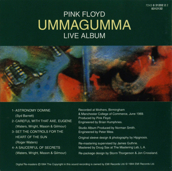 Pink Floyd : Ummagumma - Live Album (CD, Album, RM)