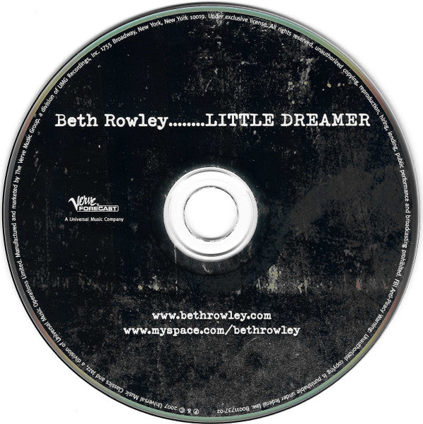 Beth Rowley : Little Dreamer (CD, Album)