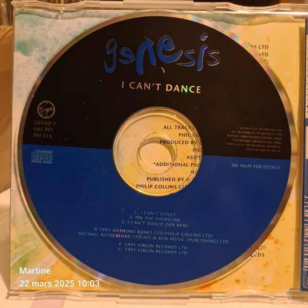 Genesis : I Can't Dance (CD, Single)